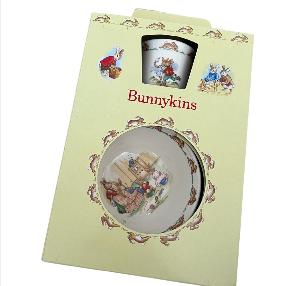 Royal Doulton Bunnykins china 3 piece dinner set.